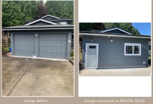 Garage conversion to RENTAL SUITE
