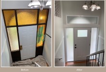 Before / After pictures of an Interior Door install on a 50 year old house ..